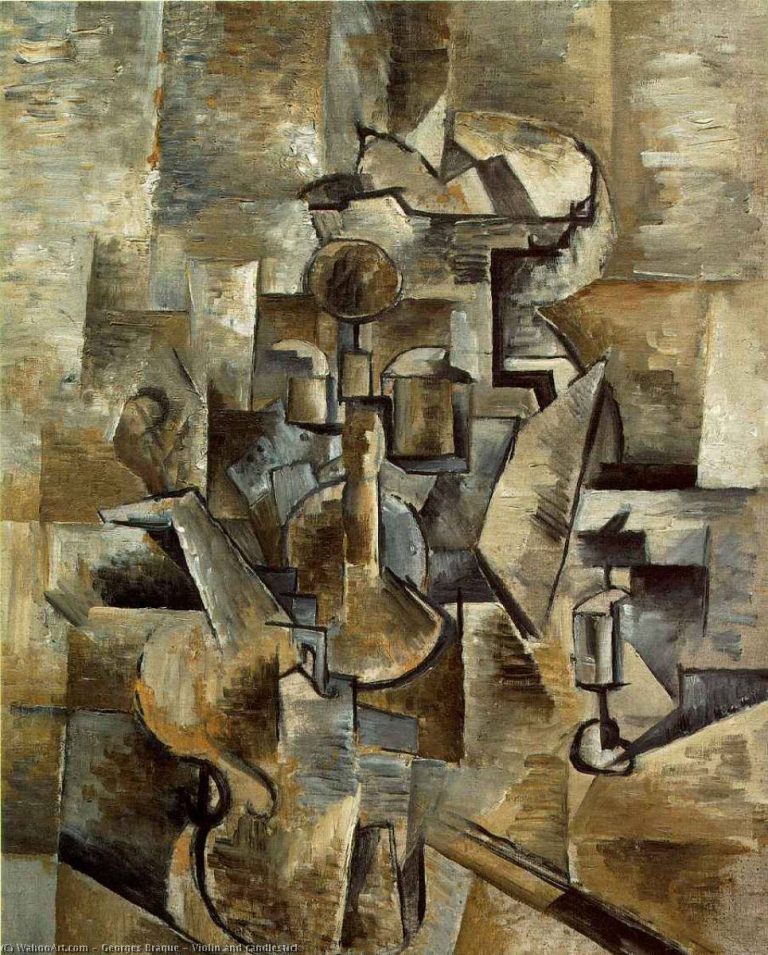 Georges Braque Violon Et Bougie 1910 Blog Wipplay